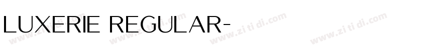 Luxerie Regular字体转换